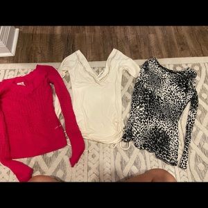 3 long sleeve Designer tops